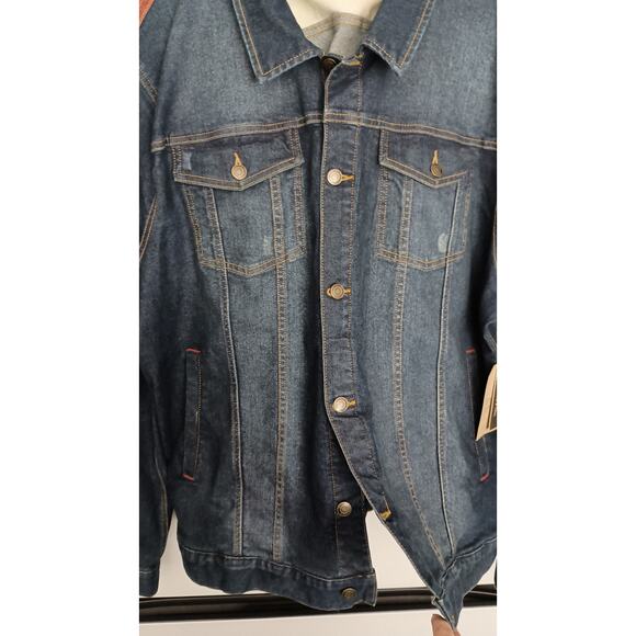 NWT Frye& Co festival jean jacket Aztec Western geo print button size 4XL - Picture 4 of 12